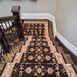 Black and Beige Persian Carpet Stair Runner Ideas