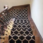 Black and White Geometric Stair Runner Etobicoke