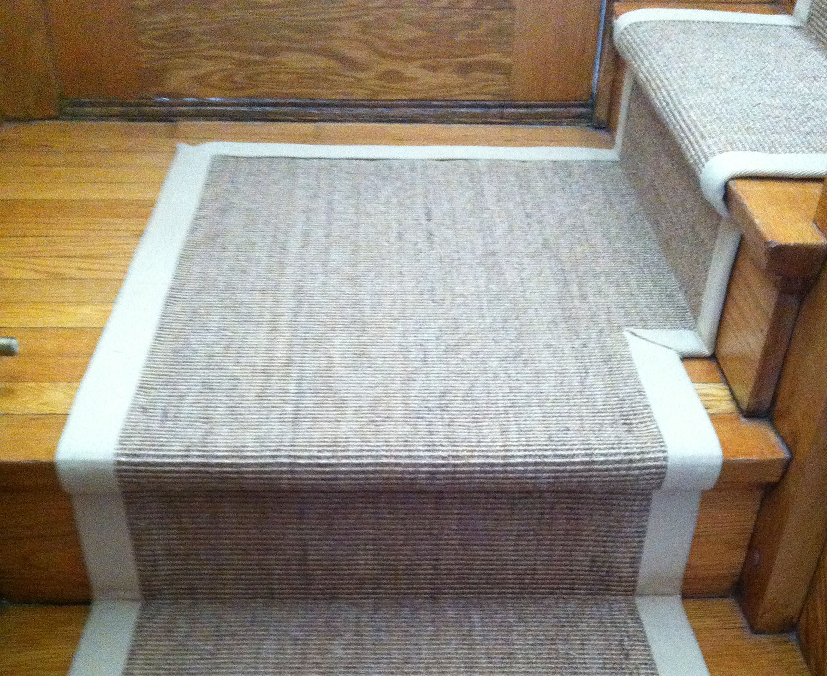 Natural Sisal Stairscase Runner on Stairs and landing Stairs First