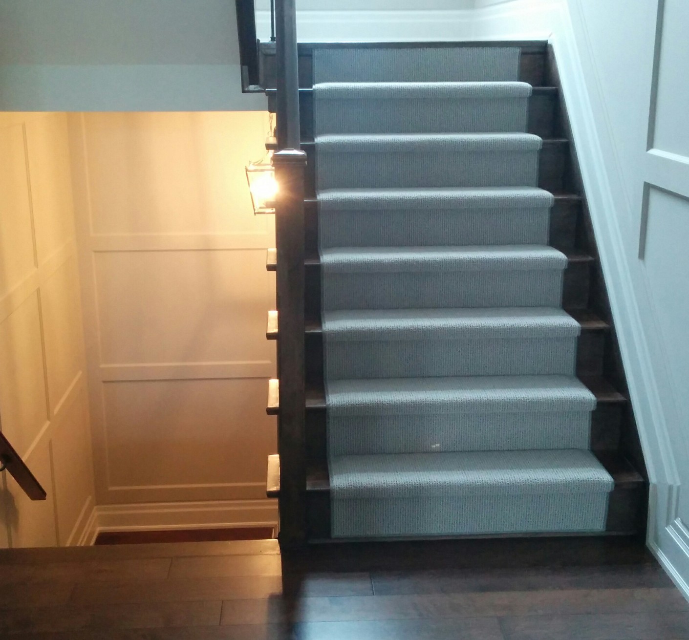 Modern Wool Carpet Runner on Stairs, Sales and Installation Services Toronto